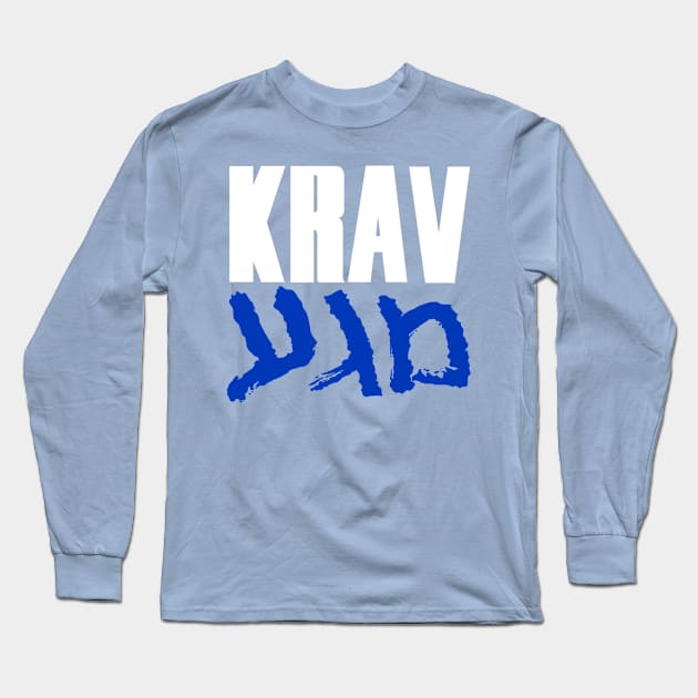 Krav Magakira - Blue v2 Long Sleeve T-Shirt by Phobotech